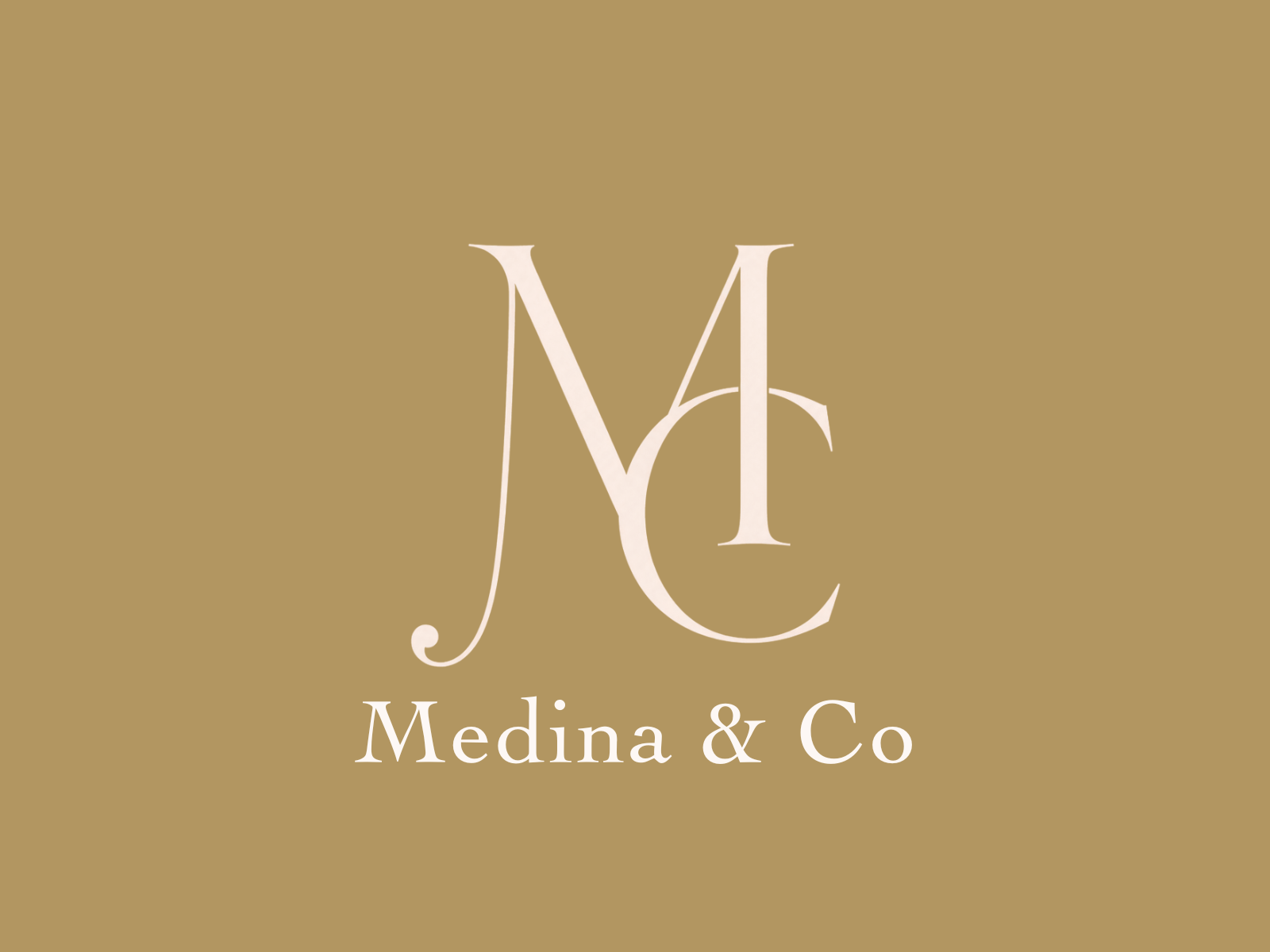 Medina & Co. logo on beige