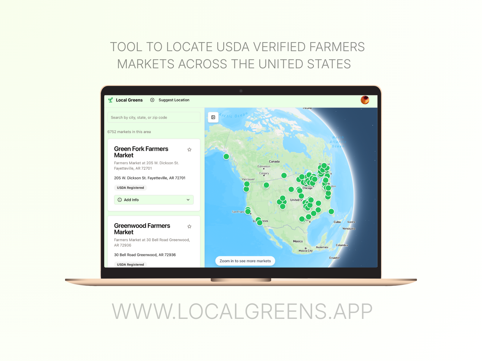 Local Greens web app