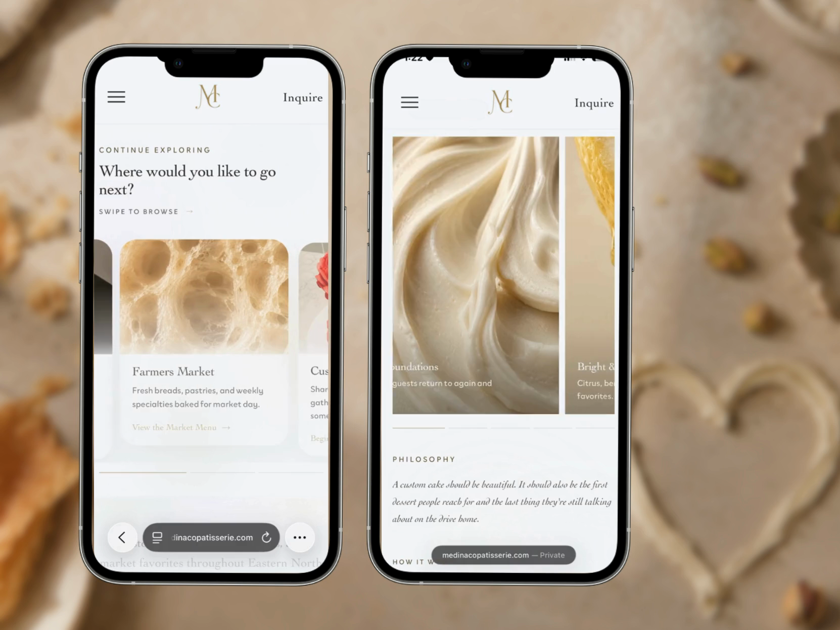 Medina & Co. mobile website experience