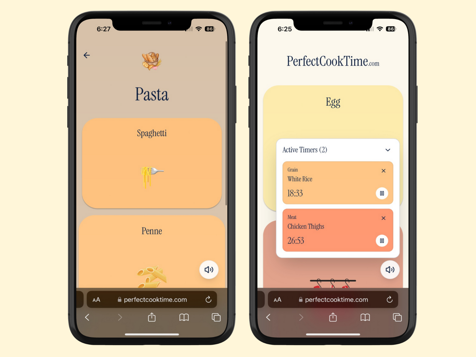 PerfectCookTime design